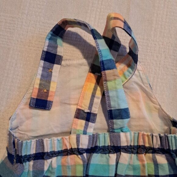 Janie and Jack boys size 0-3 months plaid romper - Picture 4 of 8